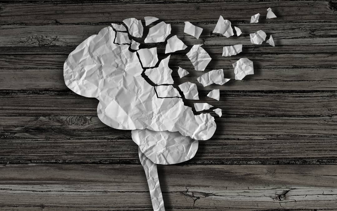 Zmiany w mózgu zachodzące w demencji.